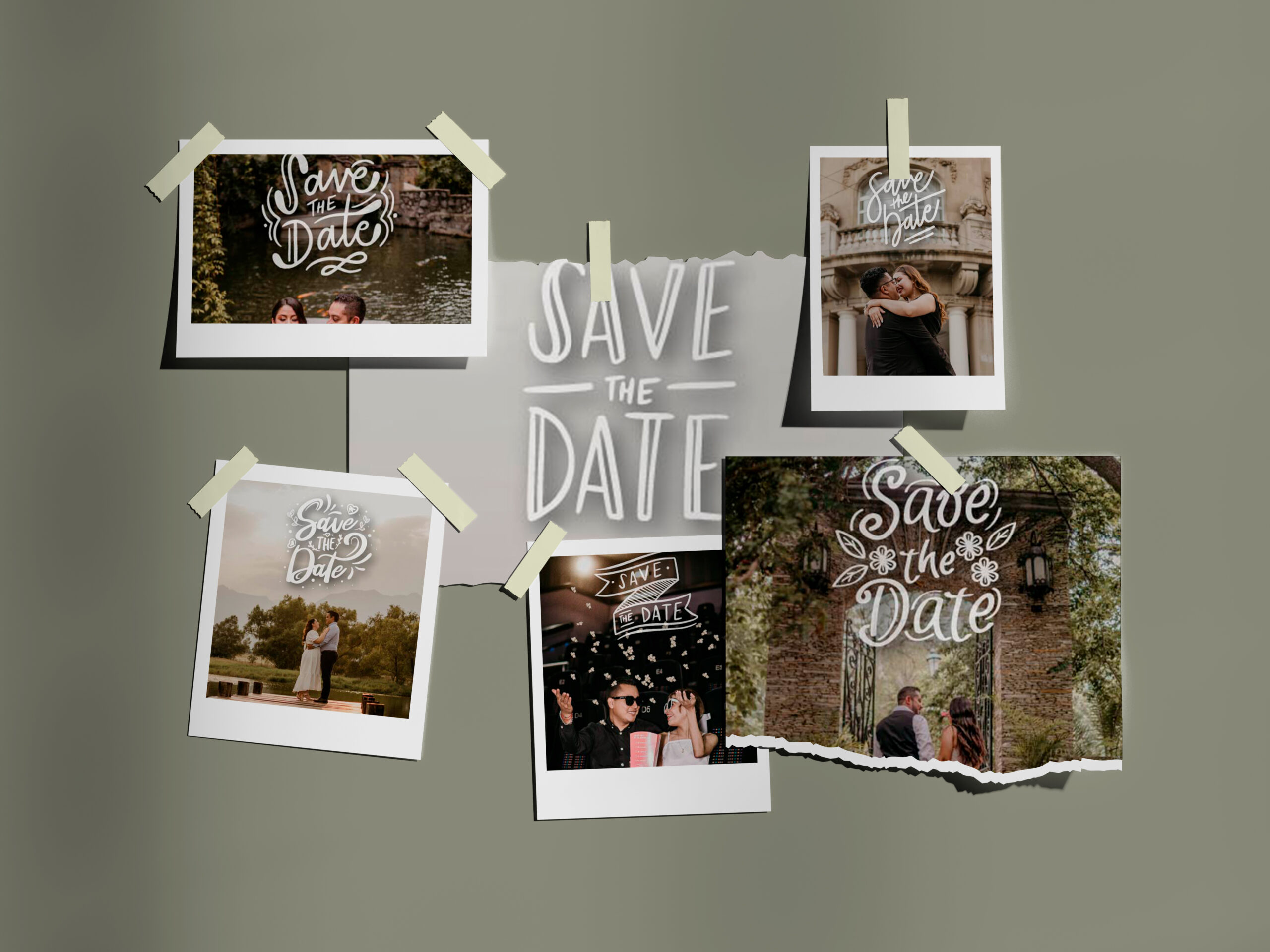 Diseño "Save the Date" – Plantillas para tus Fotografías